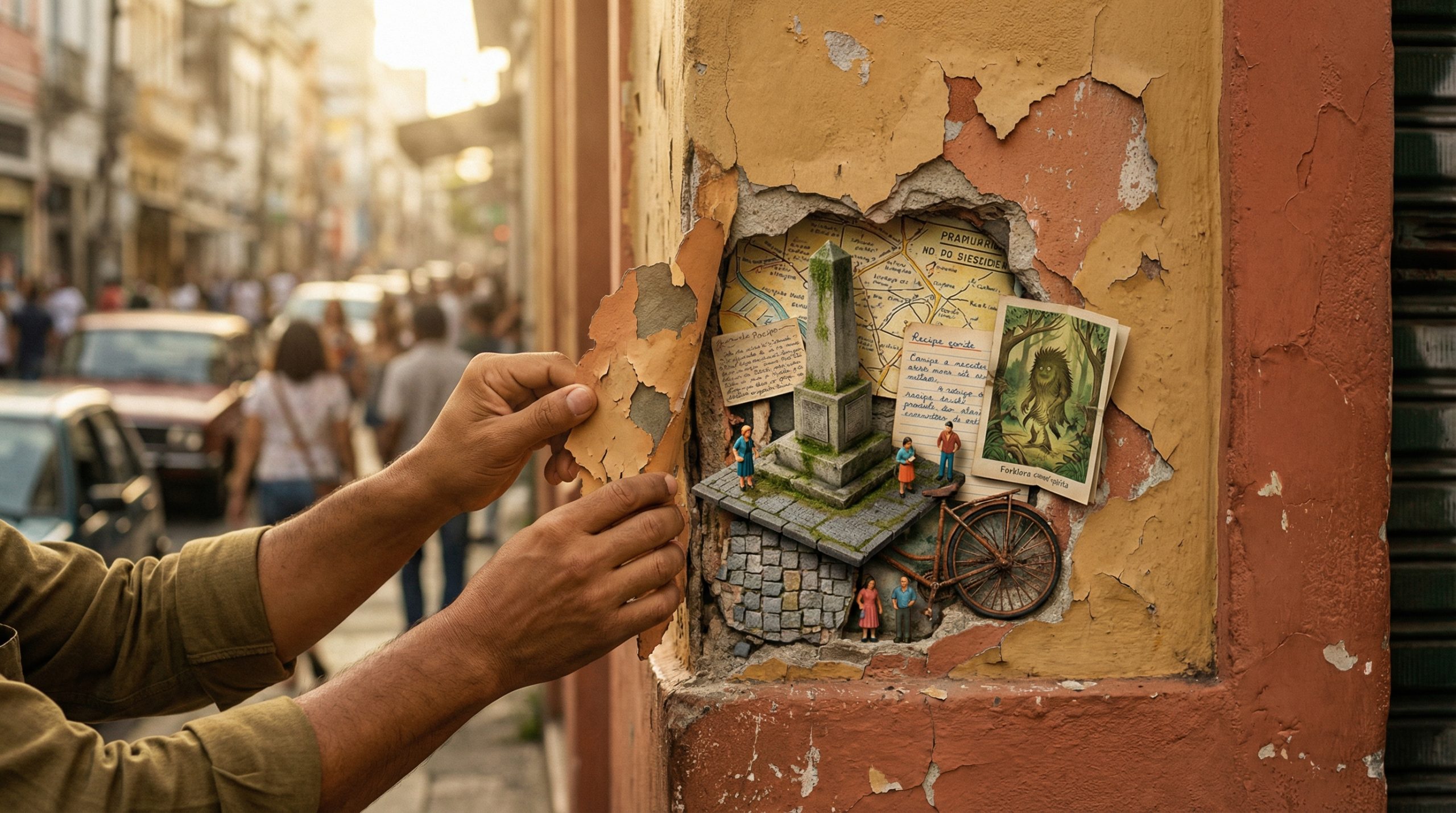 Muros descascados entregam Curiosidades Locais