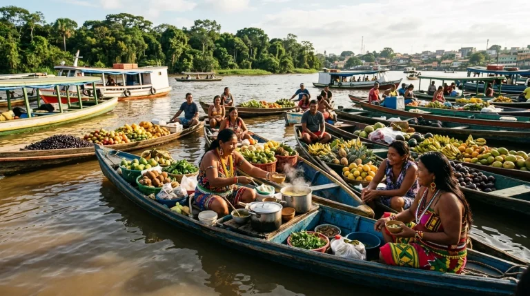 Curiosidades Locais da Amazonia que Revelam Culturas Vivas Mercado flutuante amazonico cultura ribeirinha Belem Para